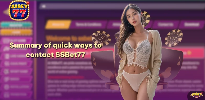 Summary of quick ways to contact SSBet77